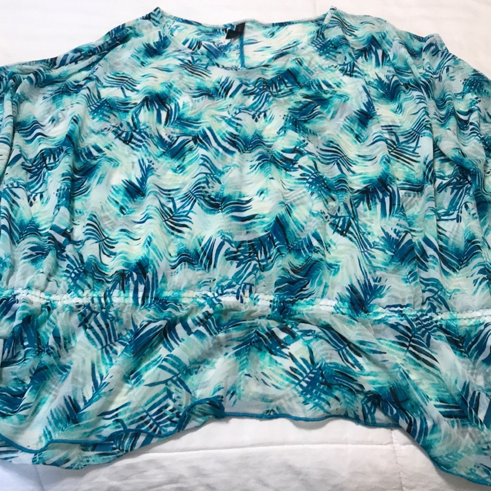 Tropical feel sheer top.